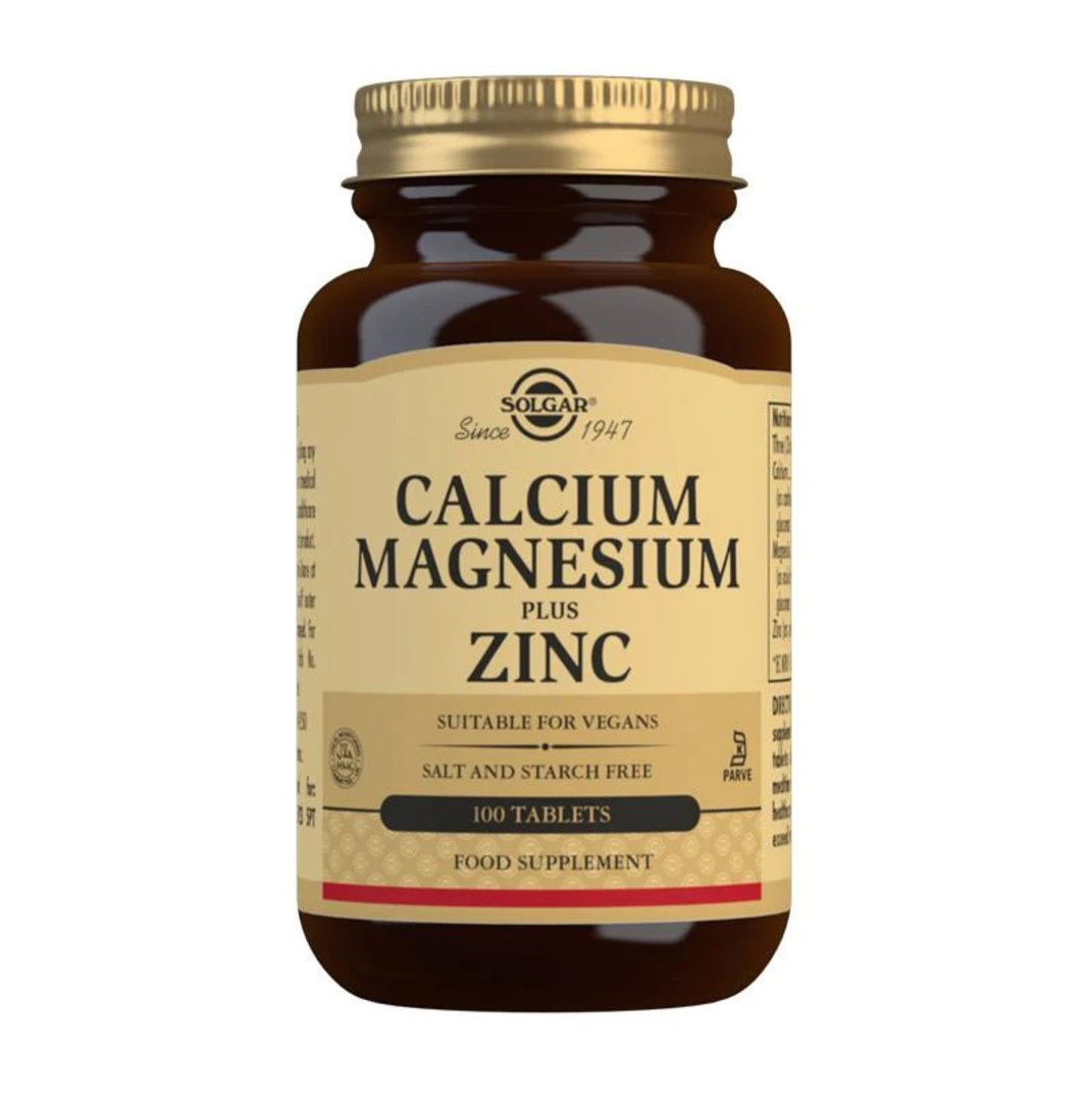 Solgar Calcium Magnesium Plus Zinc Tablets image 0